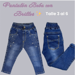 Pantalon con brillo de bebe