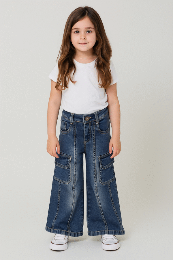 Wide leg cargo oxido de niña
